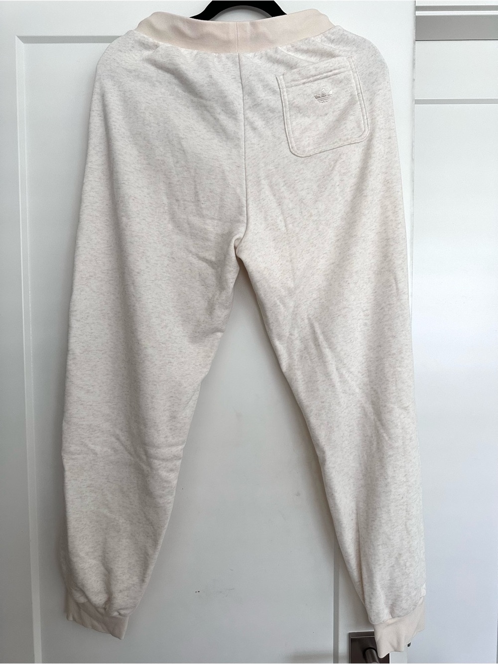 adidas Cream Track Joggers with Navy Red 'A' Patch - Picture 5 of 6